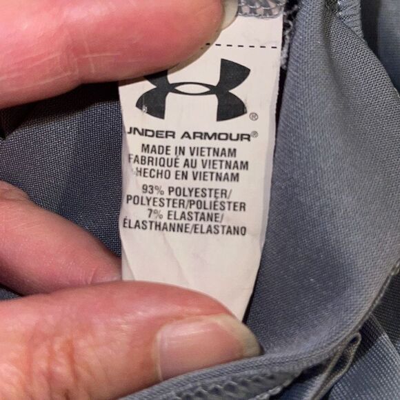 Under Armour Mens Loose Heat Gear Geometric ColdBlack Golf Polo Shirt Gray XL - Picture 7 of 7